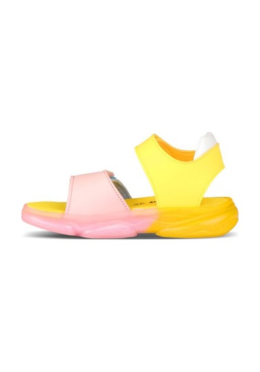 Vicco Laura Cırtlı Hafif Taban Kız Çocuk Sandalet 321.24y.223 Sarı - Pudra