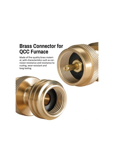 Vkemall Qcc1 Gaz Sobası İçin Bakır Propane Tankı Enflasyon Adaptörü Pz-102 54x34mm Altın