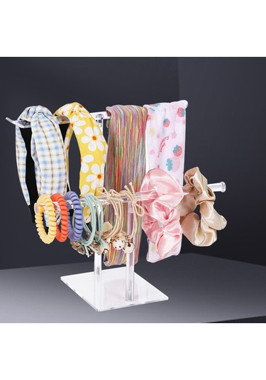 Youtek Tek Katlı Akrilik Organizer - Saç Aksesuarları, Tutkal, Makyaj Bezi İçin Masaüstü Gösterim Rafı Şeffaf