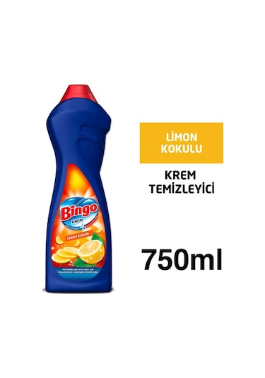 Bingo Krem Mutfak Yüzey Temizleyici Limon Kokulu 750 ML