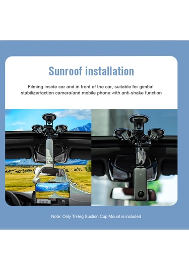 Vantuz Telefon Bağlantısı Spor Kamera Adaptörü İle Siyah