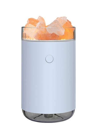 Novahub 260ml Renkli Usb Nemlendirici & Tuz Lambası - 8 Saat Çalışma, Mavi Led, Beyaz/pembe