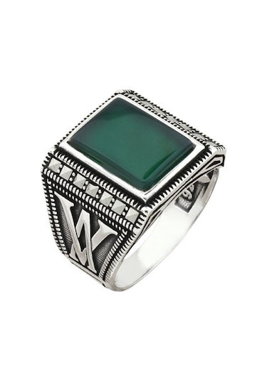 Taja Erkek Yüzük Gümüş 925 Markazit Taşlı 41498