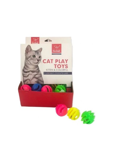 Nunbell Dikenli Zilli Kedi Oyun Topu1 Tane