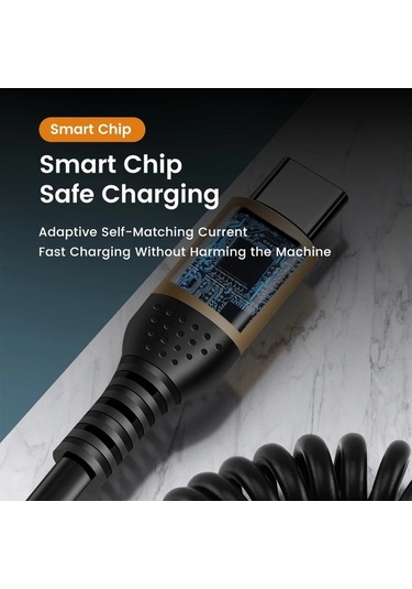 Tongxida 90 Dirsek Araba Şarj Kablosu 6a Usb A-c, İphone Uyumlu 14w Type C To Type C 1.6m Hızlı Şarj