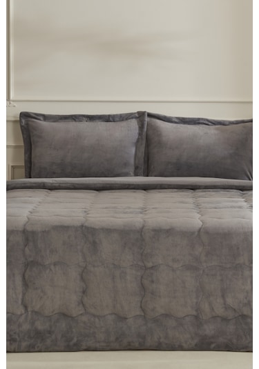 Karaca Home Flufy Tek Kişilik Soft Dream Comfort Set/uyku Seti Antrasit Antrasit