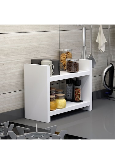 Bicabin Bicabin Denis Pratik Tezgah Üstü Raf, Duvar Rafı, Kavanoz