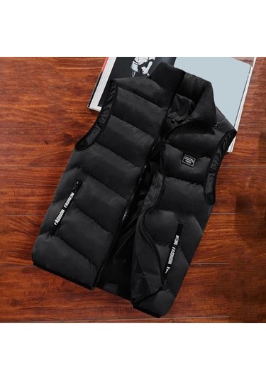 Erkekler Kış Yelek Standı Yaka Kalınlaşmış Yastıklı Yumuşak Rüzgar Geçirmez Sıcak Boyun Koruma Düz Renk Kolsuz Fermuar Kapatma Askı Dekor Cepler Gri Erkekler Kış Yelek Standı Yaka Kalınlaşmış Yastıklı Yumuşak Rüzgar Geçirmez Sıcak Boyun Koruma Düz Renk Kolsuz Fermuar Kapatma Askı Dekor Cepler Gri