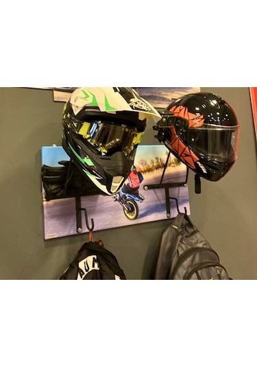 Motorcu Kask Askısı, Kişiye Özel Baskı V2
