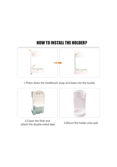 Duvara Monte Elektrikli Diş Fırçası Tutucu Yapışkanlı Diş Fırçası Düzenleyici Banyo Tuvalet Duşu İçin