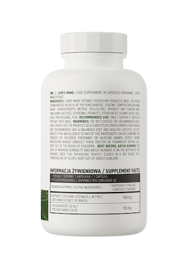 Ostrovit Lion's Mane Aslan Yelesi Özü Vege 500 Mg 60 Capsules