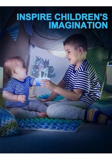 Goldenqian Çocuklar Için Unicorn Gece Lambası, 3d Gece Lambası, Uzaktan Kumanda İle 16 Renk Değişimi, Oda Dekoru, Çocuklar Kızlar Için Hediyeler Y3pbpn Siyah