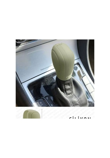 Vw Seat Skoda Leon Dsg Silikon Vites Kılıfı Bej Sarı