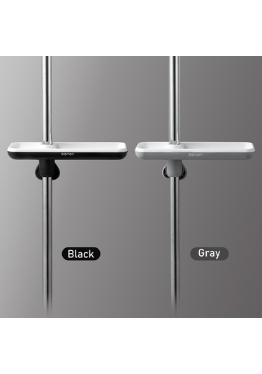 Ruicoo 360 Dönebilir Duş Rafı - Ayarlanabilir Yükseklikli Banyo Organizatörü Gri