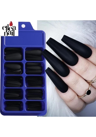 Ellea Nail Balerın Takma Tırnak 100'lü Mat Siyah