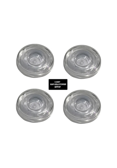 Duvar Kapı Stoperi Tamponu Şeffaf 4'Lü