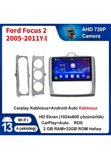 Ford Focus 2 2005-2011yıl 2gb Ram 32gb Rom Multimedya Carplay