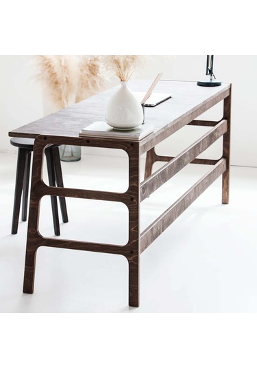 Woodesk Rustico Ahşap Çalışma Masası, Ceviz Renk Cpt4630-180 Ceviz