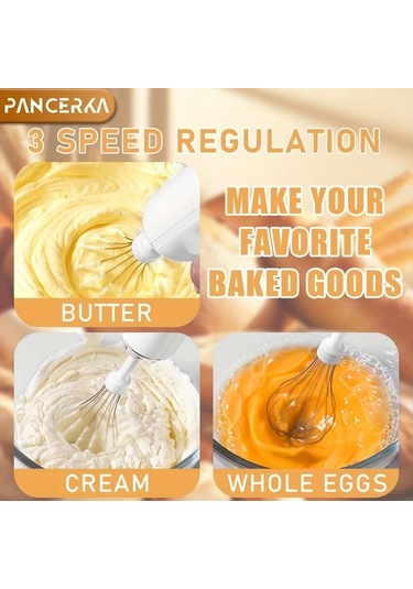 Elmpaly Pancerka Şarj Edilebilir Kablosuz El Mikseri Beyaz Diğer