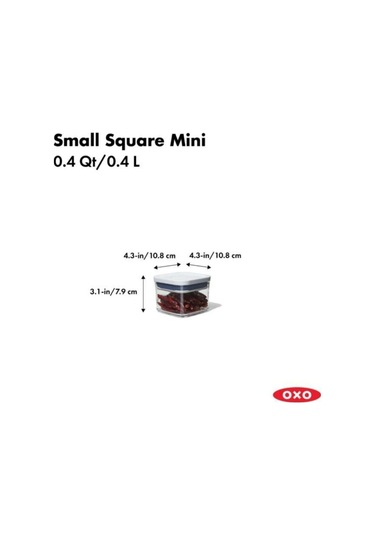 Oxo Saklama Kabı Mini Kare 0.4 Lt