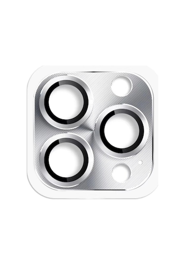 Apple iPhone Uyumlu 16 Pro Max Pers Alüminyum Kamera Lens - Gümüş