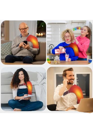 Fochsia Siyah Usb Omuz Isıtmalı Masaj Aleti Ayarlanabilir Sıcaklık Hissi Ev Ritüelinizi Aydınlatır Festival Hediyesi Altın