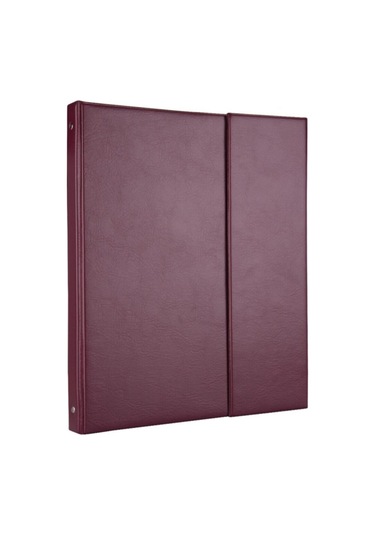 Evrak Sunum Tanıtım Firma Klasörü Sekreterlik A4 4 Halkalı Ring Binder File 250 Yaprak Kapasiteli 27x33 Cm Bordo