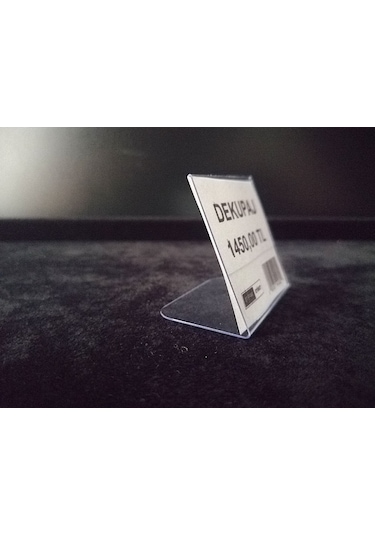 50 Adet Pvc Etiketlik Ayaklı Arkaya Açılı 4x4,5 Cm Mini Etiketlik