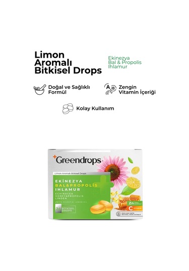 Greendrops Limon Ekinezya Propolis Ihlamur Boğaz Pastili 24'lü