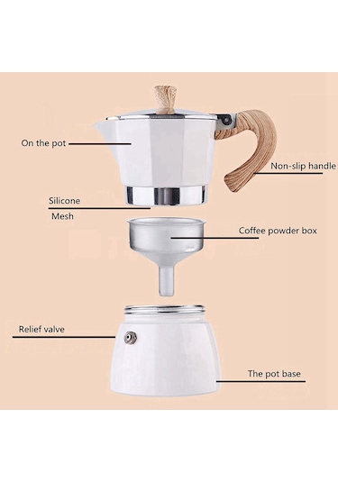 Coffeehutt Aloha Moka Pot Hes-6
