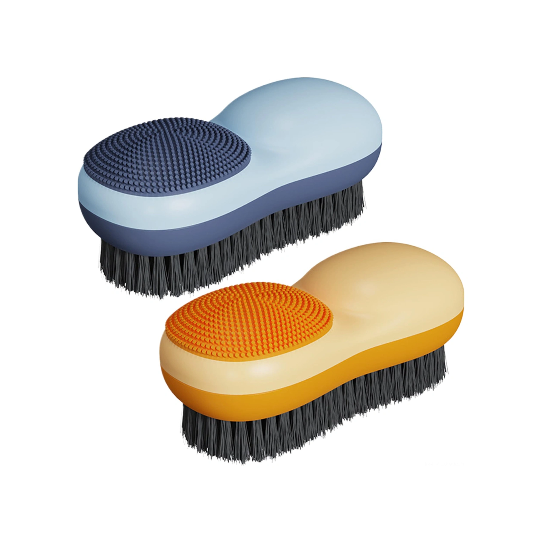 Kosona Ev Temizliği Ve Çamaşır Yıkama İşleri İçin Ergonomik Tasarımlı Universal Fırça Seti 2 Adet - Mavi Ve Turuncu Mavi Turuncu
