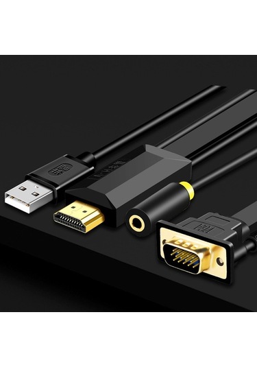 Novahub 2m Jh Hv10 1080p Hdmı Vga Kablosu, Projektör/tv/kutu/bilgisayar Adaptörü Dizüstü/endüstriyel Ekran, 2m Hdmı Vga Kablo