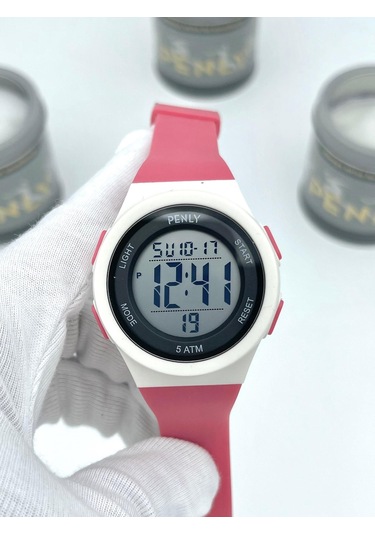 Penly Su Geçirmez Dijital Çocuk Kol Saati 348 Model Kırmızı +4 Renk Kronometre-alarmlı 5atm