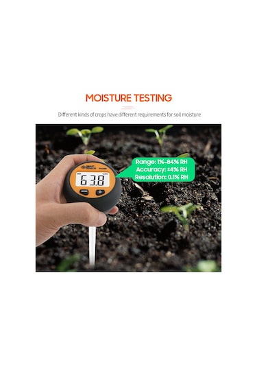Xindoker "pratik Toprak Test Cihazı: Ph, Sıcaklık Ve Nem Ölçer - Dijital Ekranlı"