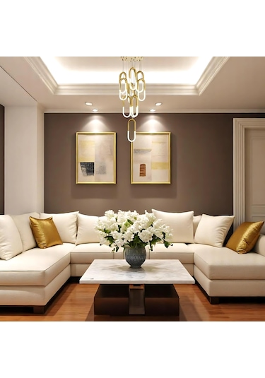 Martin 10 Kollu Gold Led Sarkıt Avize Gold