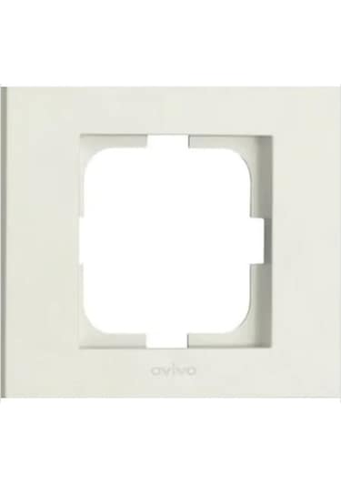 Ovivo Grano Çerçeveli Topraklı Çerçeveli Priz Beyaz