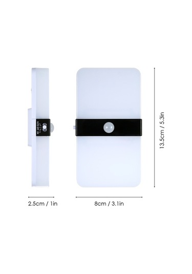 Pazly H25331 Pil İşletilen Led Motion Sensörlü Gece Lambası Akülü Asılı Beyaz Diğer