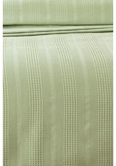 Tek Kişilik Dantelli Waffle Pike-160x230 Cm-petek Pike Fıstık Yeşili