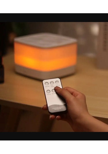 Qasul Gece Lambası Kumandalı Taşınabilir Ultrasonik Nemlendirici Beyaz