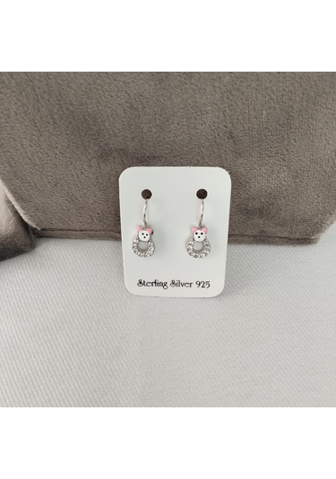 925 Ayar Gümüş Çocuk Küpesi Zarif Ve Güvenli Tasarım Model 1 Gümüş