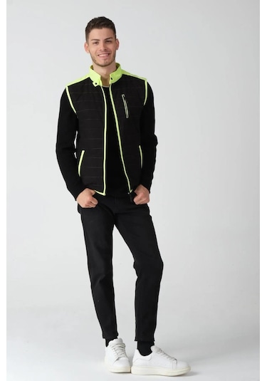 Alexandergardı Renk Detaylı Yelek E25-605yelek Sarı