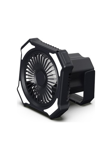 Led Işıklı Çok Fonksiyonlu Kamp Vantilatörü Usb Pille 4891 Siyah