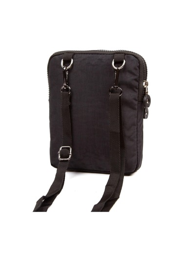 Newish Polo Suya Dayanaklı Krınkıl Kumaş Siyah Kadın Omuz Çantası Büyük Boy - Kadın Siyah