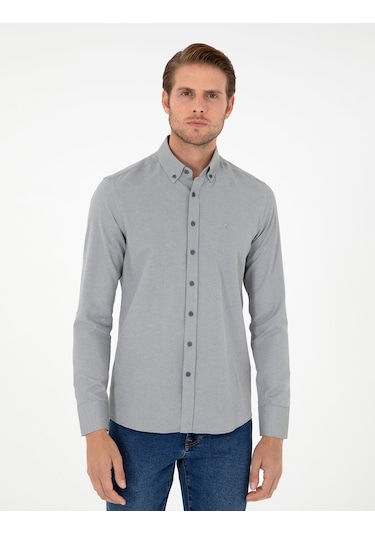 Pierre Cardin Desenli Erkek Gömlek - Haki 50297998-VR027