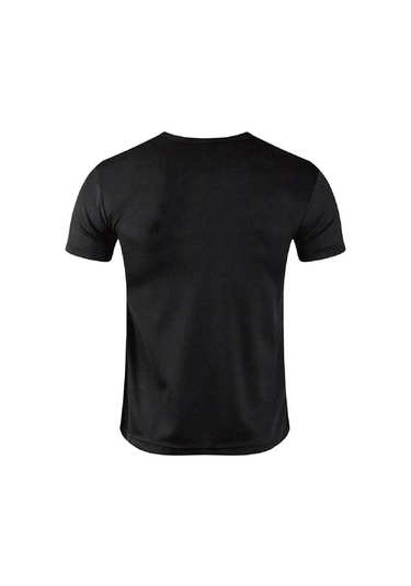 Siyah Açık Çabuk Kuruyan Koşu Tişörtü Erkek Yaz Üst Ter Emici Ve Nefes Alabilir Spor Kısa Kollu