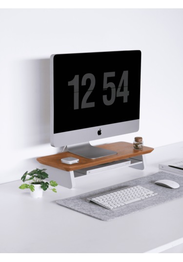 Küçük Monitör Standı Meşe