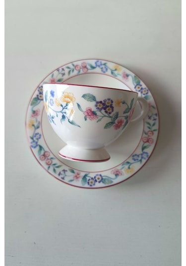 Bone China England Marguerite Desenli Çay Fincanı 2 Parça