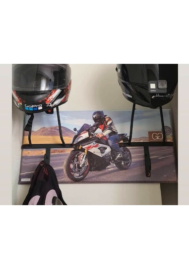 Motorcu Kask Askısı, Kişiye Özel Baskı V2