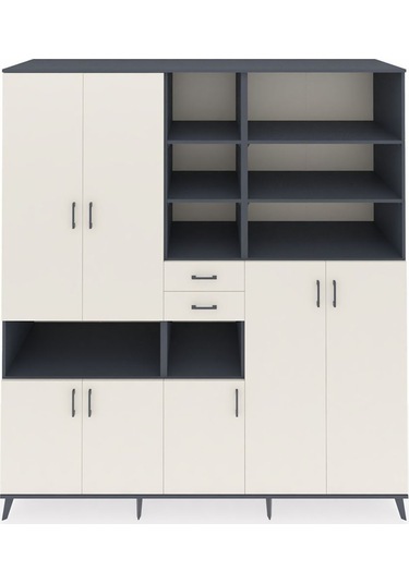 Kronos Dolap 17 Raflı 2 Çekmeceli 7 Kapaklı 220x59x243 Antrasit-aytaşı/aytaşı Aytası/aytası Kronos Dolap 17 Raflı 2 Çekmeceli 7 Kapaklı 220x59x243 Antrasit-aytaşı/aytaşı Aytası/aytası