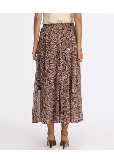 Yargıcı Kloş Normal Bel Etek 25kket4024x 208 Kahverengi